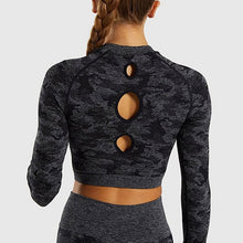Load image into Gallery viewer, seamless leggings 5 colors cam long sleeve crop top crop top