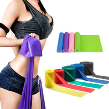 Load image into Gallery viewer, Yoga Pilates Stretch Resistance Band Exercise Fitness Band Training Elastic Exercise Fitness Rubber 150cm natural rubber
