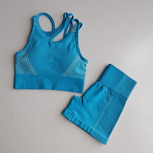 Load image into Gallery viewer, Seamless Yoga Set 2 Piece Sports Suit
