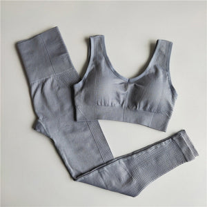 2 Piece Set Women Seamless Yoga Set