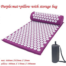 Load image into Gallery viewer, Massager Cushion Massage Yoga Mat Acupressure Relieve Stress Back Body Pain Spike Mat Acupuncture Massage Yoga Mat with Pillow
