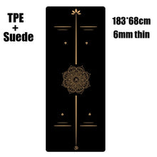 Load image into Gallery viewer, 183X68cm 6mm Suede TPE Yoga Mat Fitness Gym Sports Mats Pilates Exercise Pads With Position Line Non-slip Yoga mats Absorb Sweat
