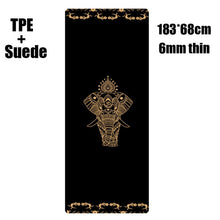 Load image into Gallery viewer, 183X68cm 6mm Suede TPE Yoga Mat Fitness Gym Sports Mats Pilates Exercise Pads With Position Line Non-slip Yoga mats Absorb Sweat
