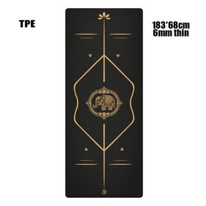 183X68cm 6mm Suede TPE Yoga Mat Fitness Gym Sports Mats Pilates Exercise Pads With Position Line Non-slip Yoga mats Absorb Sweat